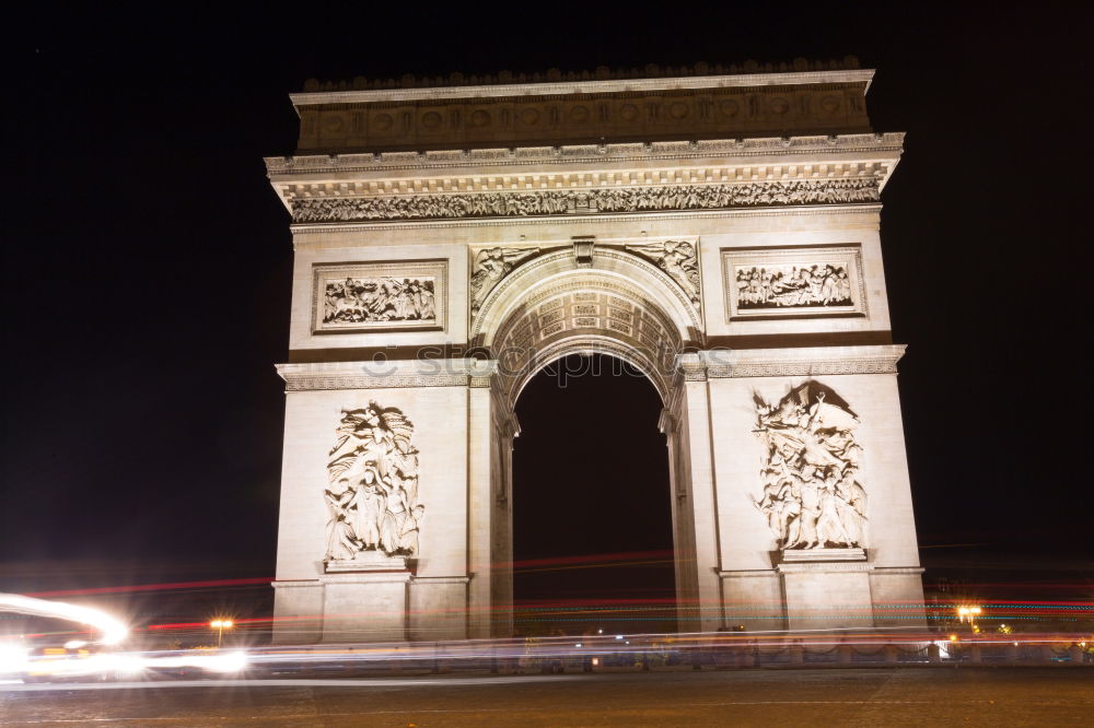 Similar – Arc de Triump with light tracks