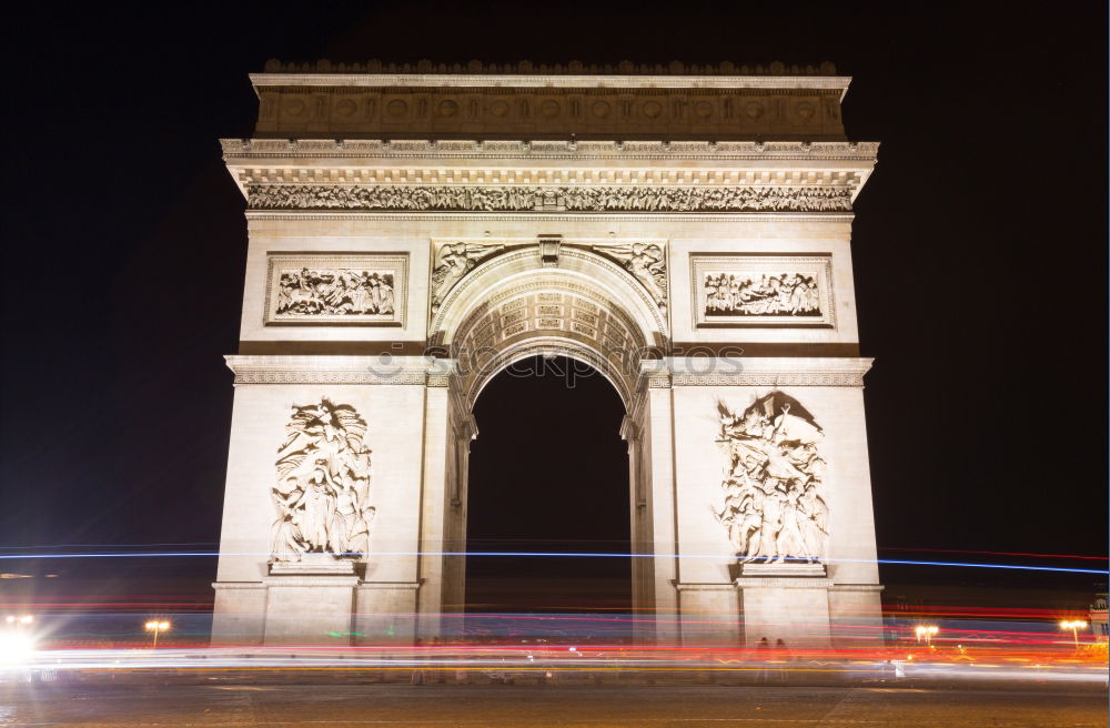 Similar – Arc de Triump with light tracks