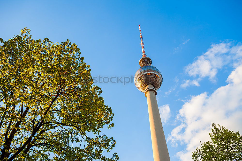 Similar – Television Tower and St. Mary’s Church