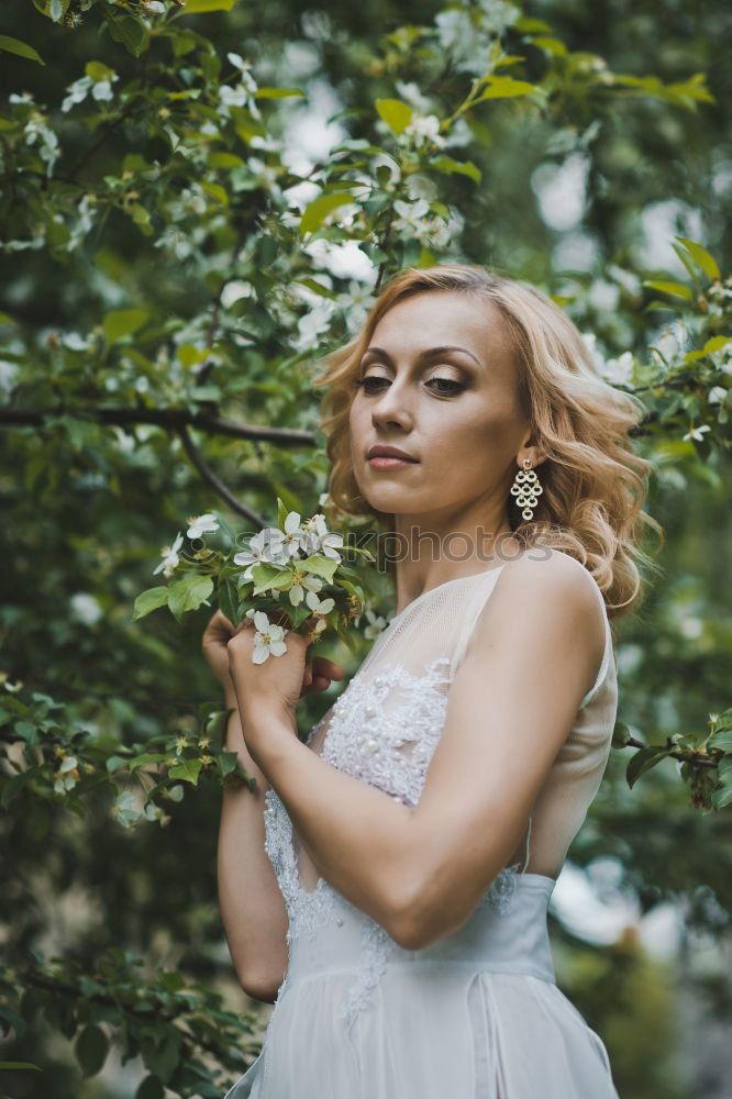 Similar – Beautiful Young Woman Portrait In the Woods