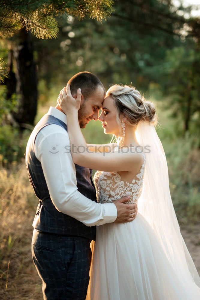 Similar – Image, Stock Photo Sensual wedding couple kissing on shoreline