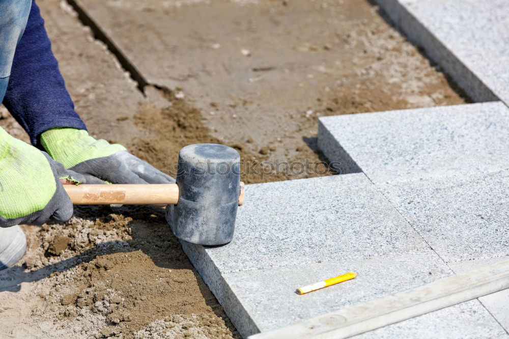 Similar – Image, Stock Photo grass pavers Craftsperson