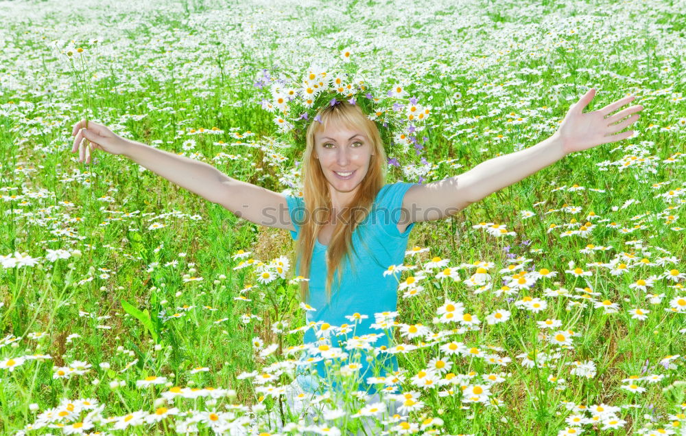 Similar – Girl in the grass Feminine