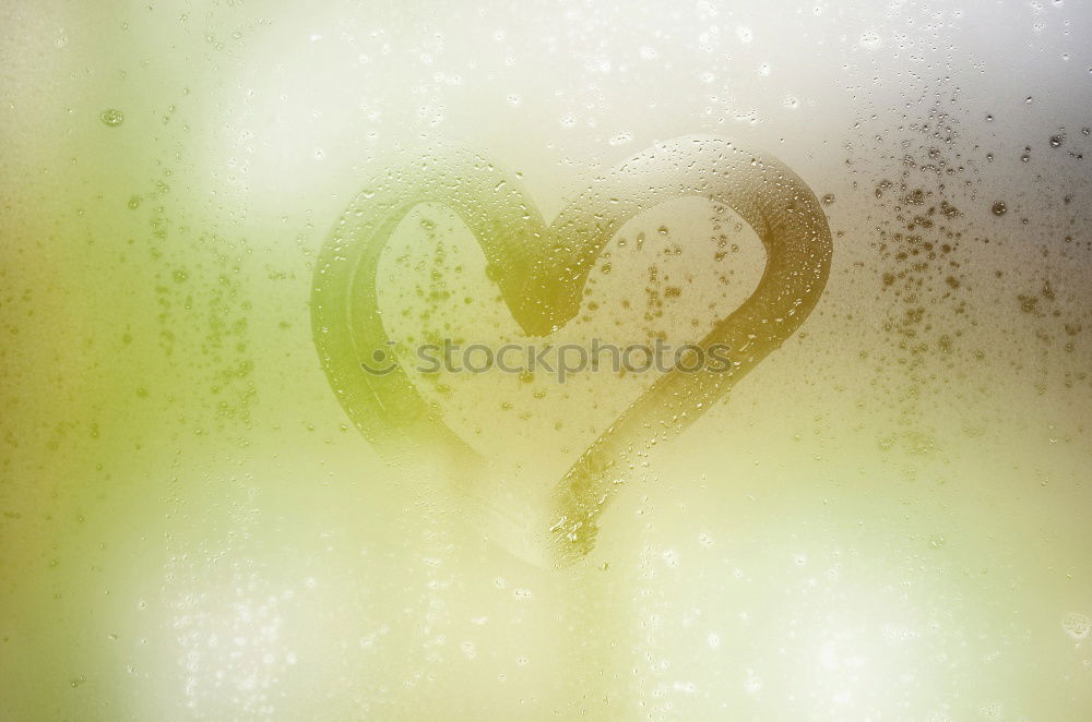 Stone heart shape on wood