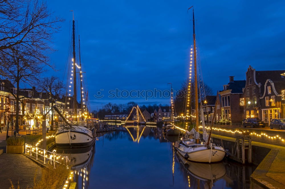 Similar – Image, Stock Photo Summer evening in the harbour…