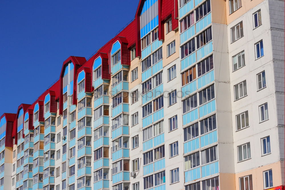 Similar – I SEE FACES Haus Hochhaus