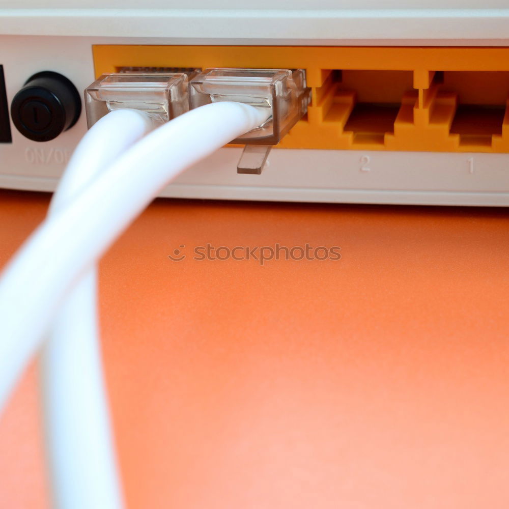 Similar – Image, Stock Photo no connection (cable clutter)