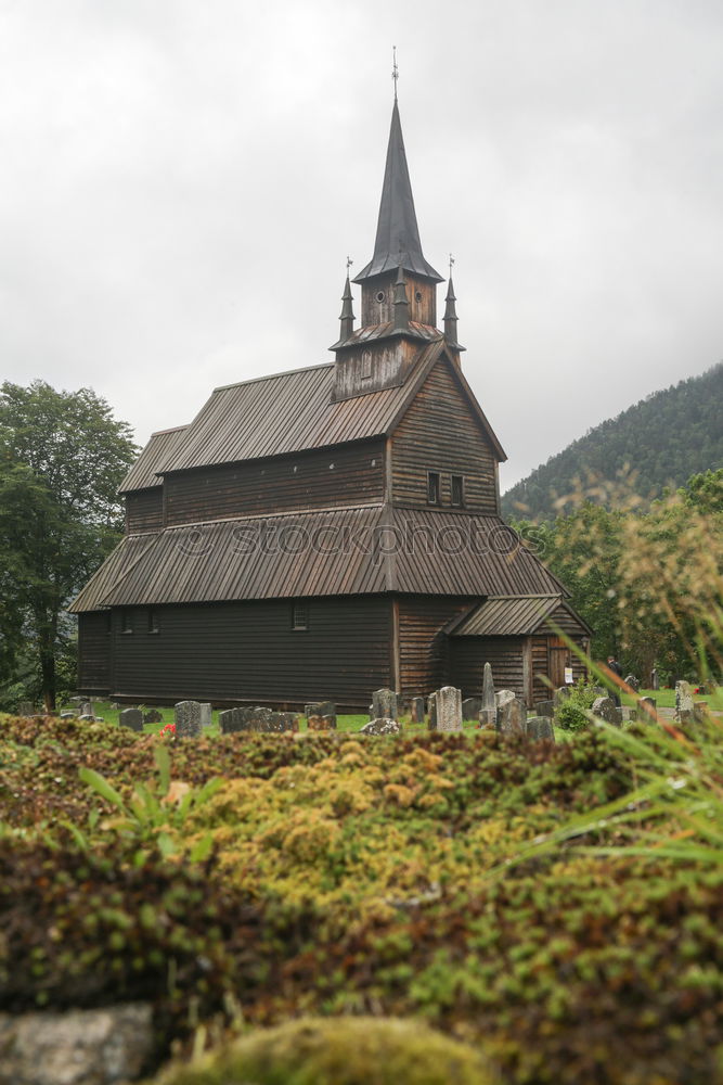 Similar – Image, Stock Photo Stavkirke b/w