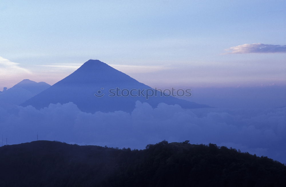 Similar – Two active volcanoes in Java, Indonesia