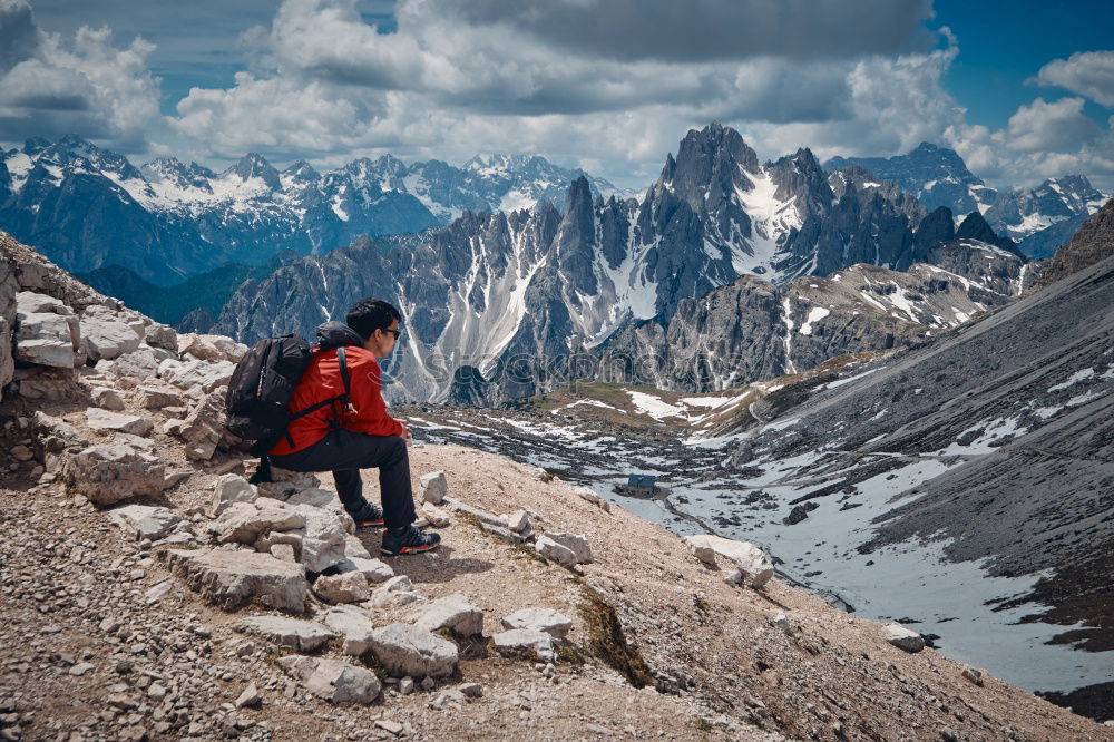 Similar – Image, Stock Photo Young woman hiking