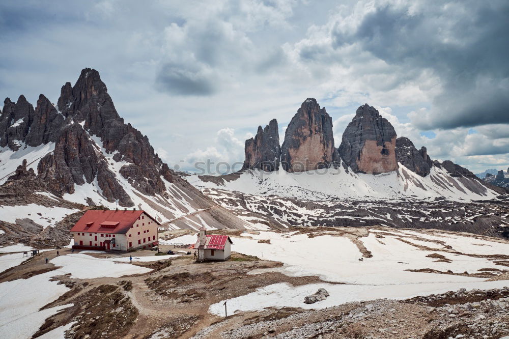 Image, Stock Photo Big house in mountains