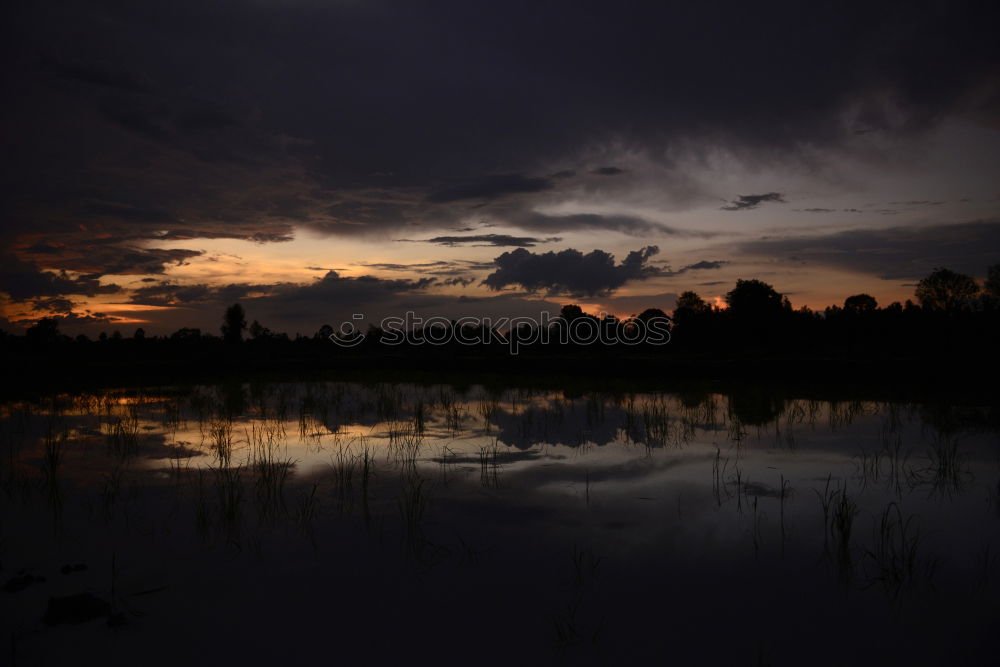 Similar – Image, Stock Photo Sunset in Sweden Calm