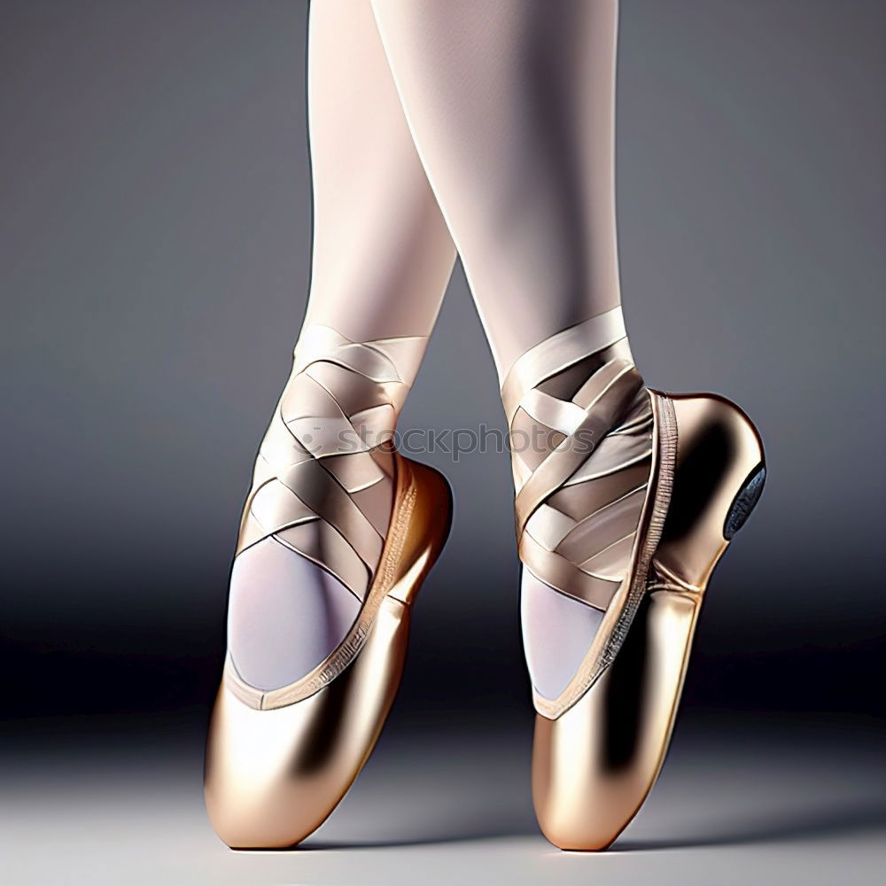 Similar – Image, Stock Photo Close up view to ballerinas legs in white pointes on wooden floor in point position.