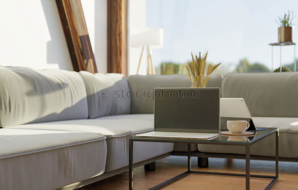 Similar – Image, Stock Photo Tablet and notebook on the table in warm cozy cafe