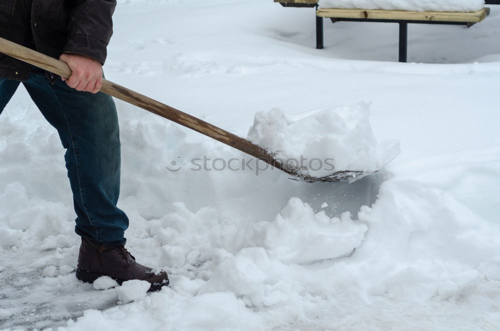 Similar – Schneeschippen