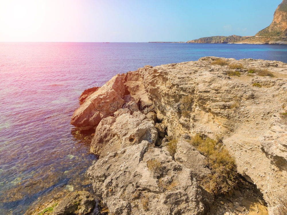 Similar – Beautiful Bay Rocky Landscape In Town Of Lagos, Portugal