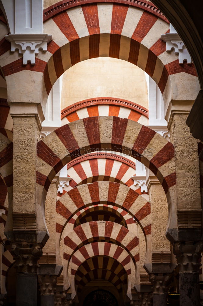 Interior of The Cathedral and former Great Mosque of Cordoba