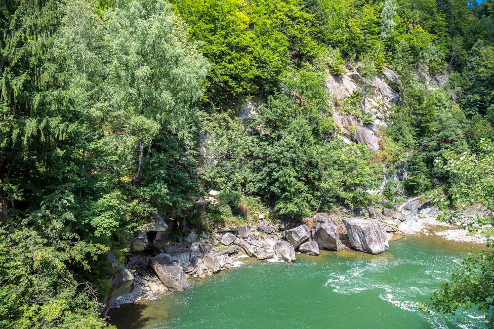 Similar – Aerial view of a medieval bridge