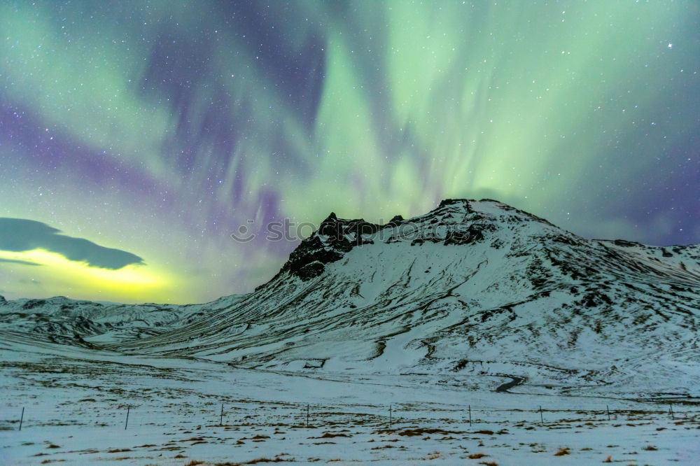 Similar – Image, Stock Photo House at night with Polar light