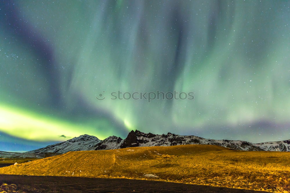 Similar – Image, Stock Photo House at night with Polar light