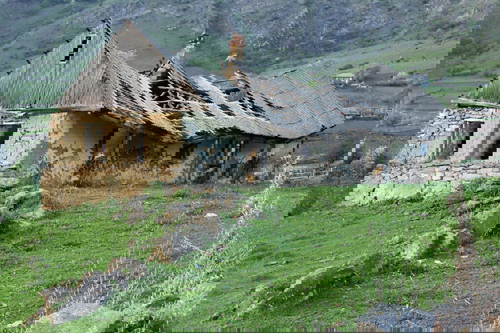 Similar – Image, Stock Photo Enough wood in front of the hut with the closed window