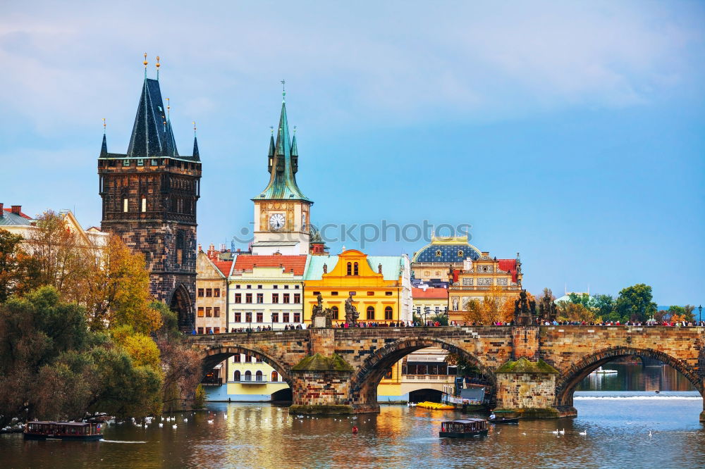 Similar – Prague panorama with its river and buildings