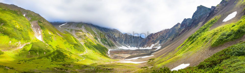 Valley at Applecross Pass with river in Scotland