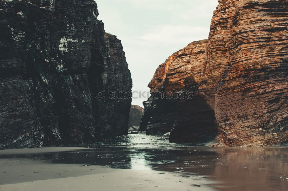 Similar – Image, Stock Photo Rock coast evening Nature