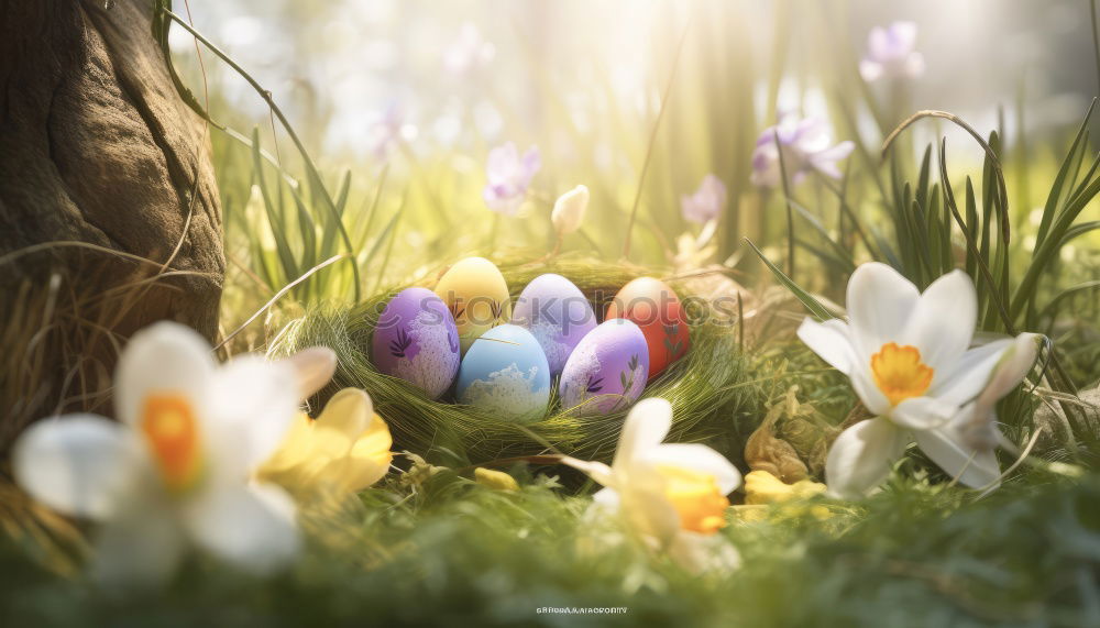Similar – Image, Stock Photo Easter eggs Garden Nature