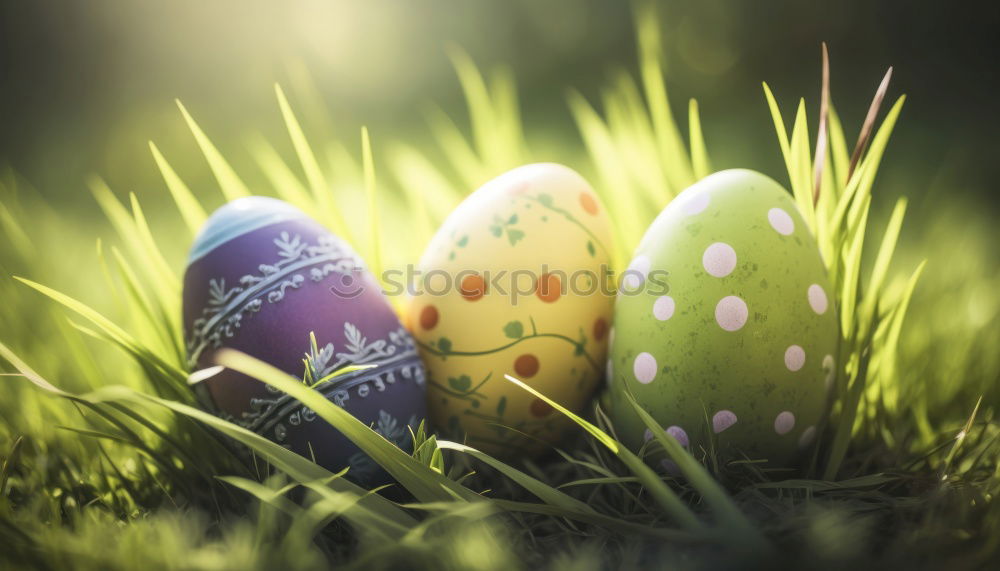 Similar – Image, Stock Photo Easter eggs Garden Nature