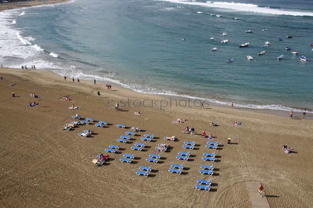 Similar – Image, Stock Photo Bird’s eye view of people on the beach