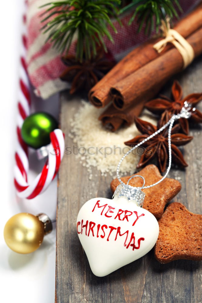 Similar – Image, Stock Photo Christmas greeting card with mulled wine and cookies