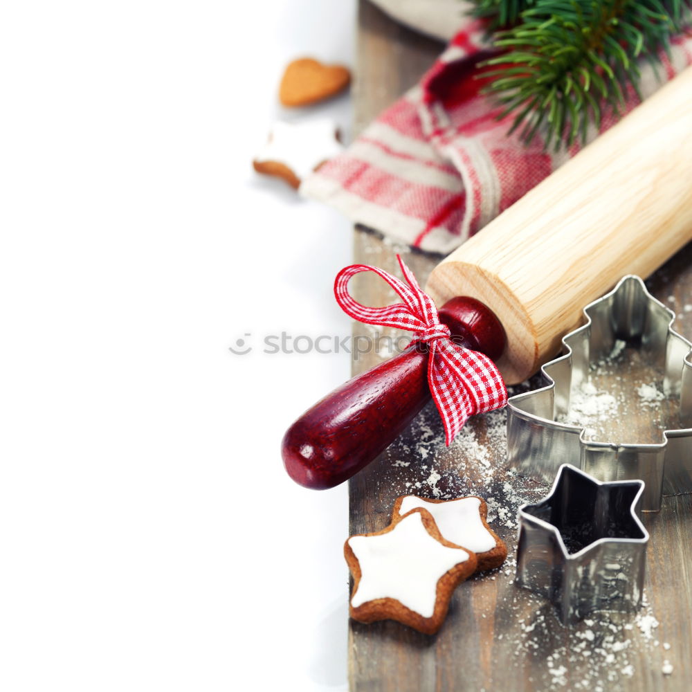 Similar – Rustic festive table setting with fork and knife