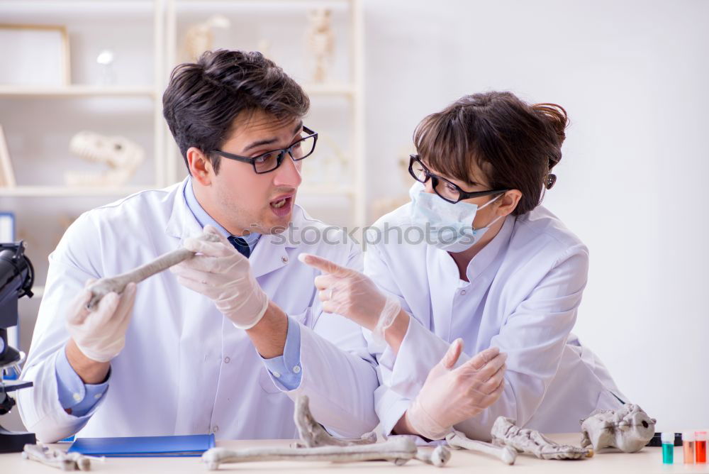 Similar – Image, Stock Photo Woman with papers in lab