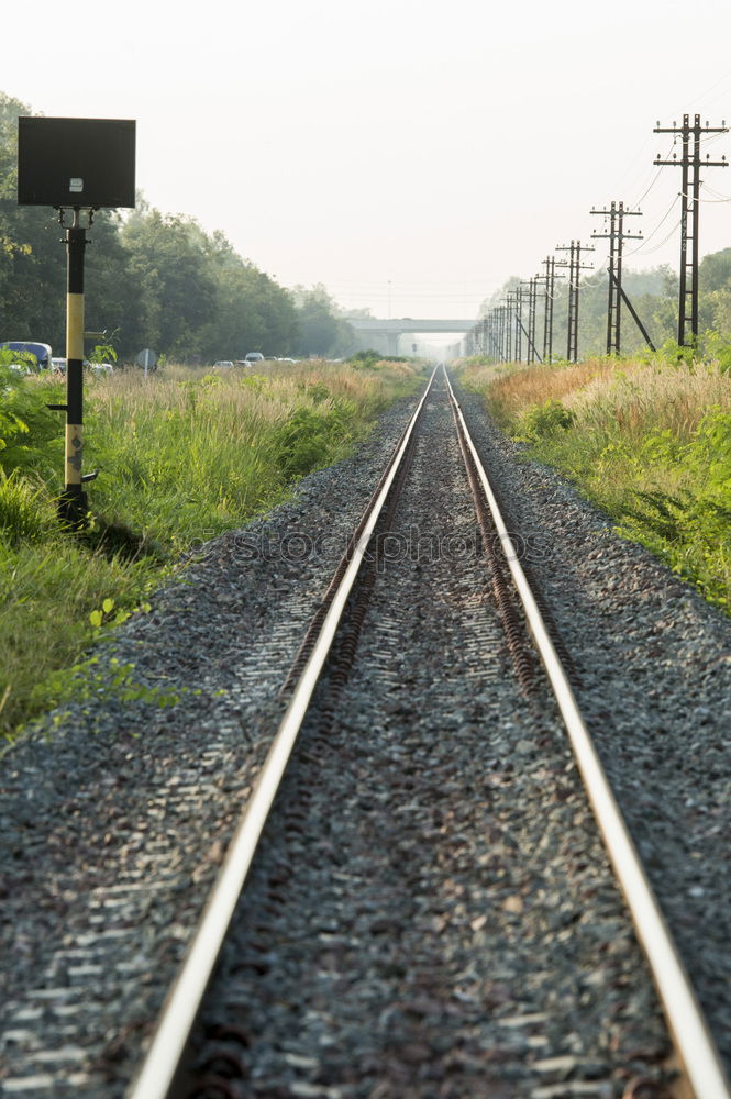 Similar – Schienen Verkehrswege Zug