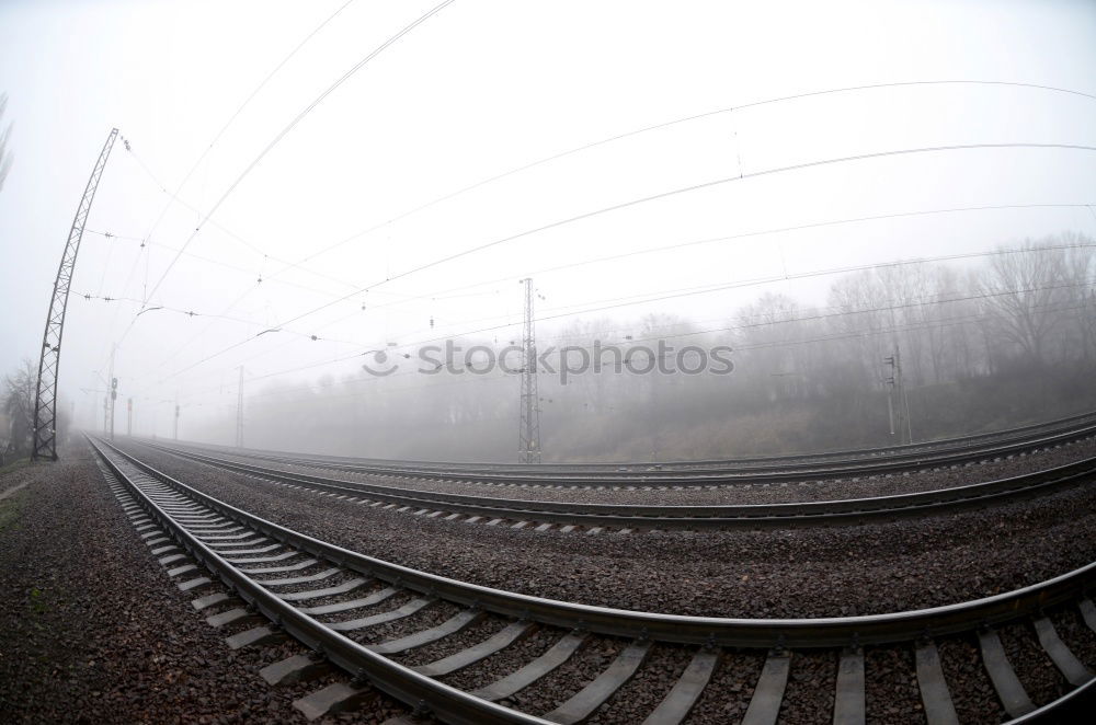 Similar – Frozen clock in snowy train station