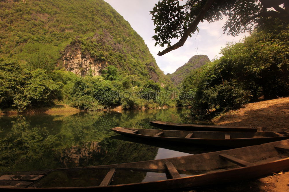 Similar – Image, Stock Photo boat, dormant I Lake Dark