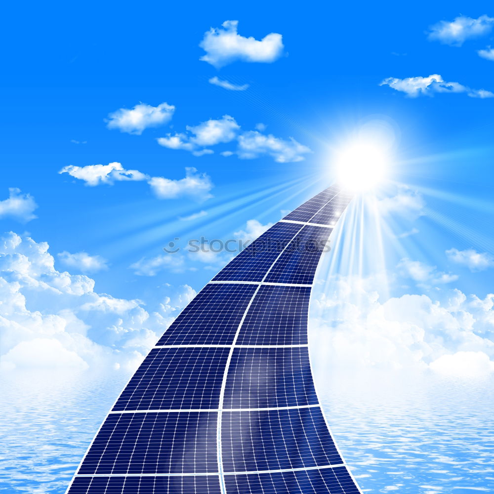 Image, Stock Photo Photovoltaic panel Summer