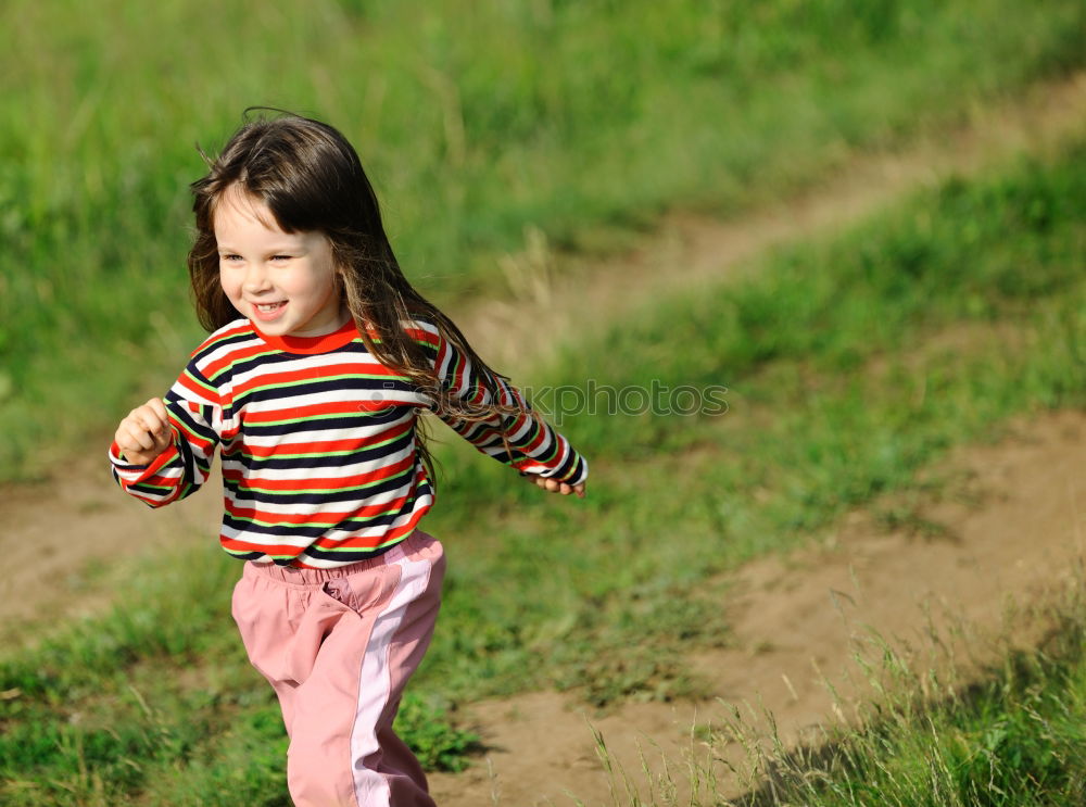 Similar – Image, Stock Photo girl who carries a branch for a walk | chamois brawn