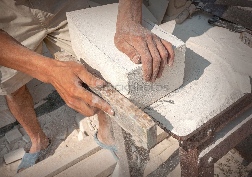 Image, Stock Photo Carving stone Shopping