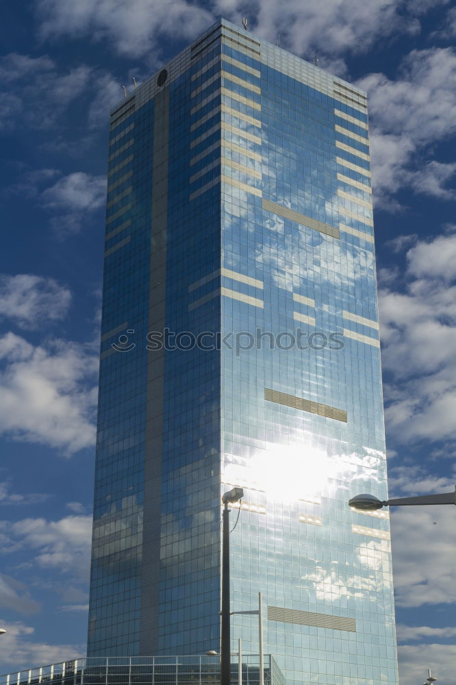 Similar – Spiegelbild Wolken Gebäude