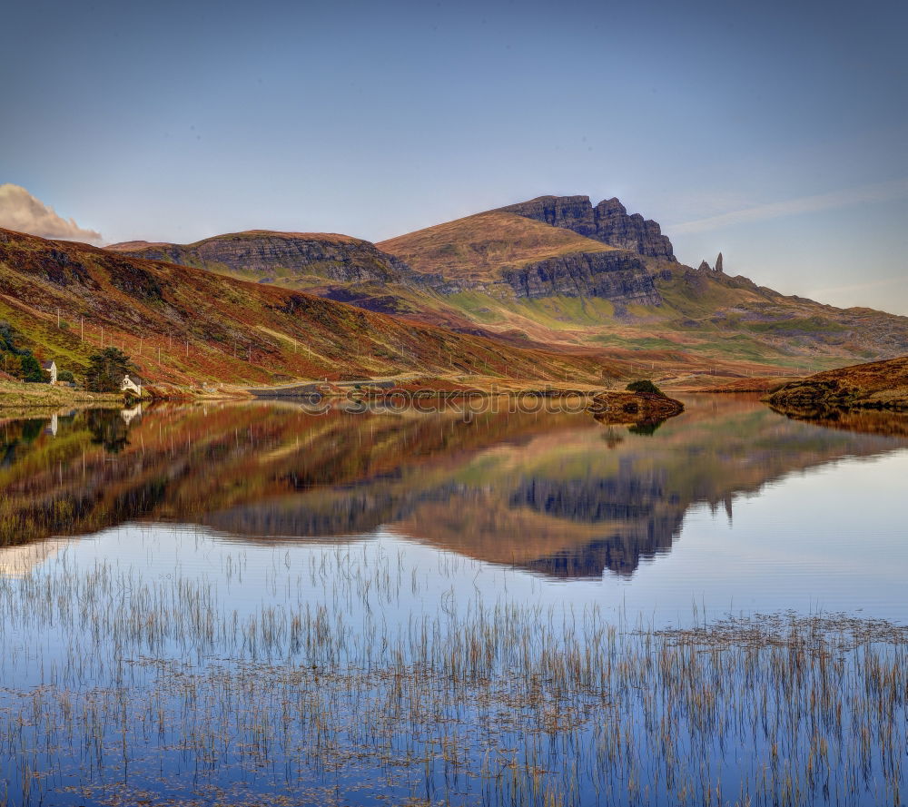 Similar – Image, Stock Photo Landscape at the coast of the Isle of Skye in Scotland