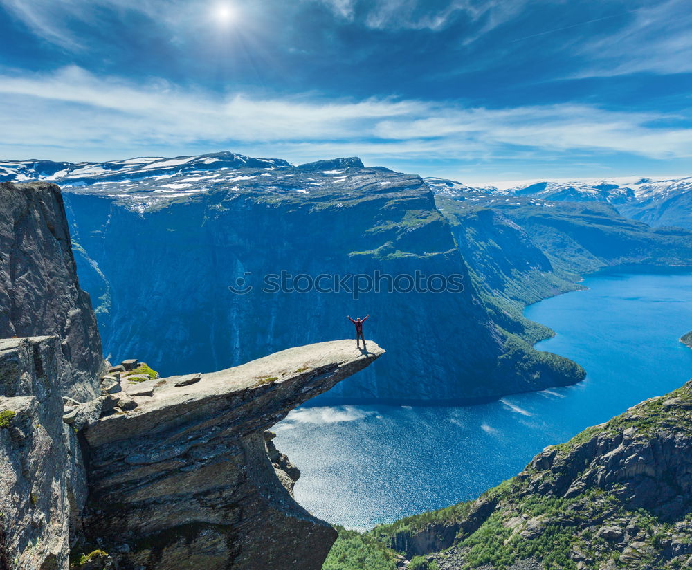 Similar – Image, Stock Photo That’s the top of the world.