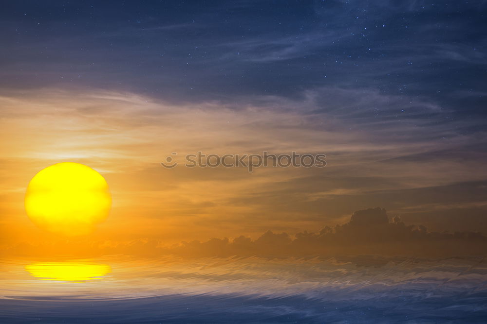 Similar – Image, Stock Photo Sunset behind the clouds