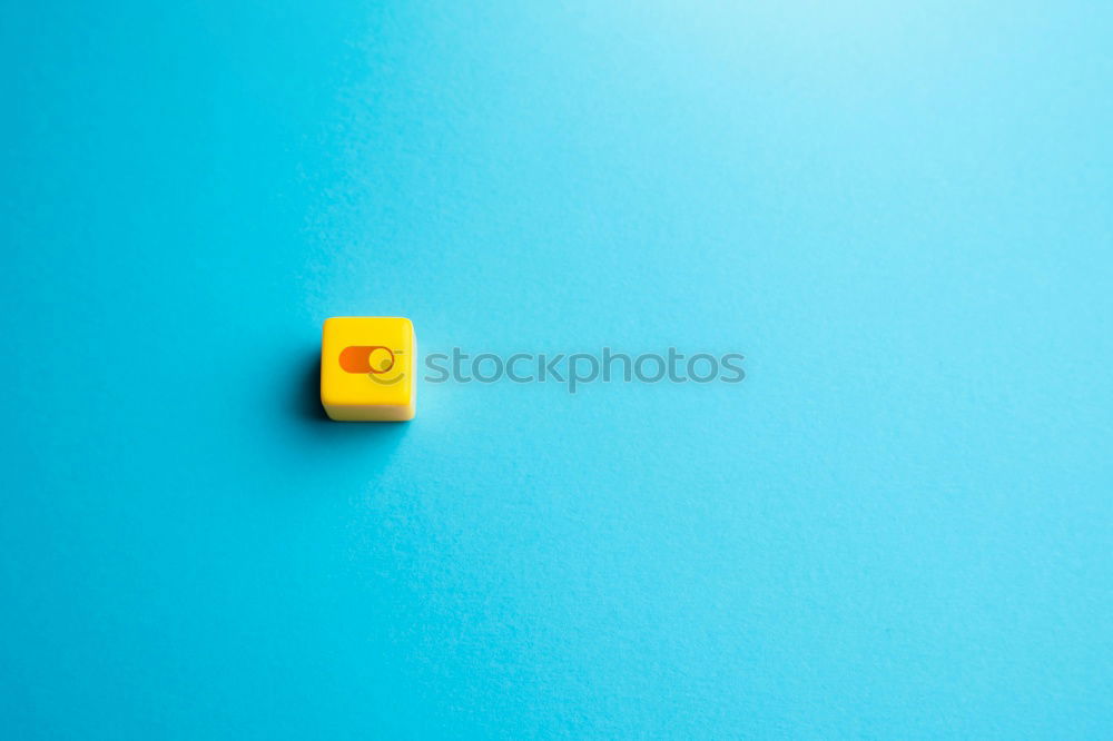 Image, Stock Photo Floating Plastic geometric cubes in the air. Construction toys