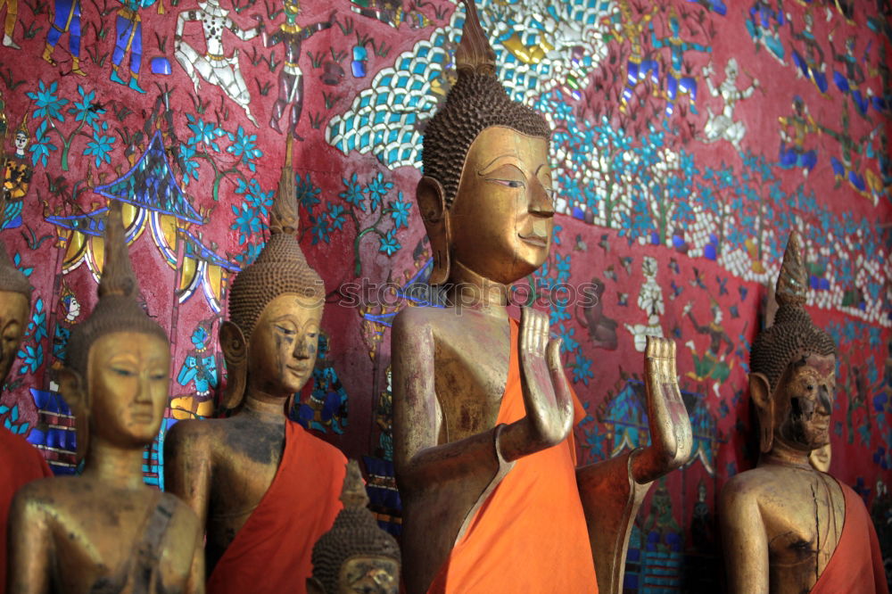 Similar – Image, Stock Photo Buddhist statues in a temple in Vietnam