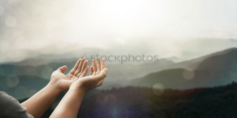 Similar – woman dreaming of the clouds