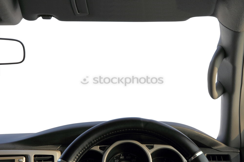 Similar – Image, Stock Photo Sunny car ride. View through the windshield onto the highway. Eyes and glasses of the driver as reflection in the rear view mirror.