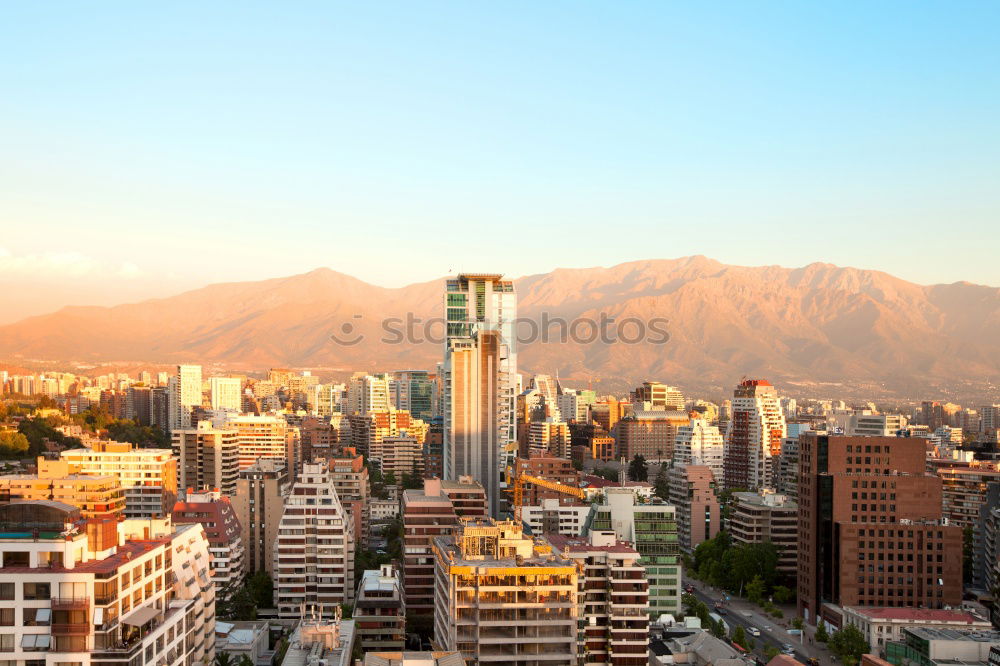 Similar – Image, Stock Photo Panoramic view of Santiago de Chile