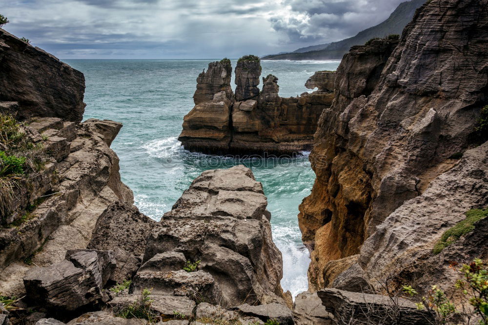 Similar – Image, Stock Photo Stormy coast of Madeira